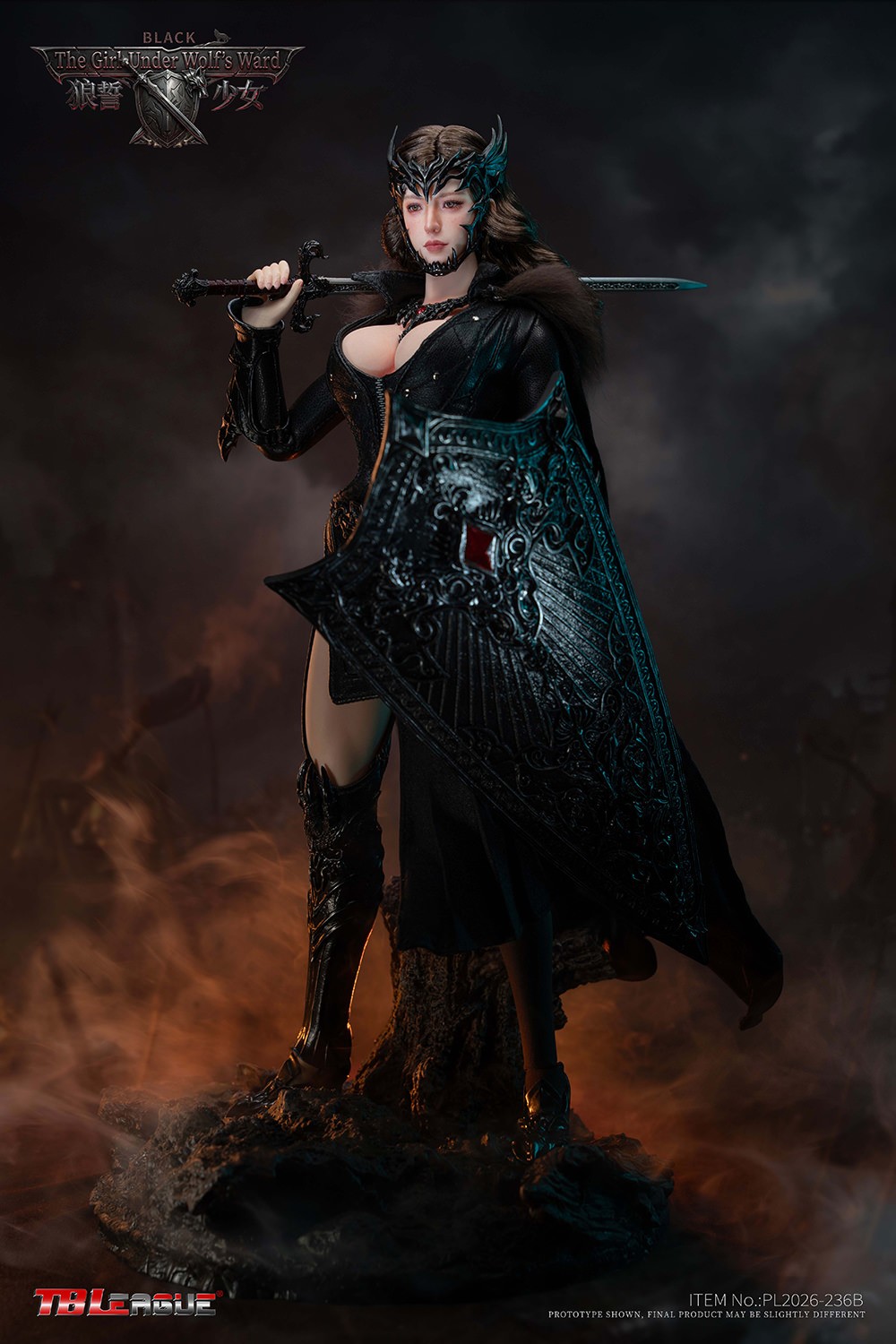 TBLeague The Girl Under Wolf’s Ward (Black) Sixth Scale Figure  (Prototype Shown) View 8