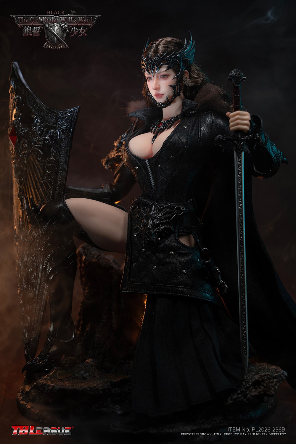 TBLeague The Girl Under Wolf’s Ward (Black) Sixth Scale Figure  (Prototype Shown) View 10