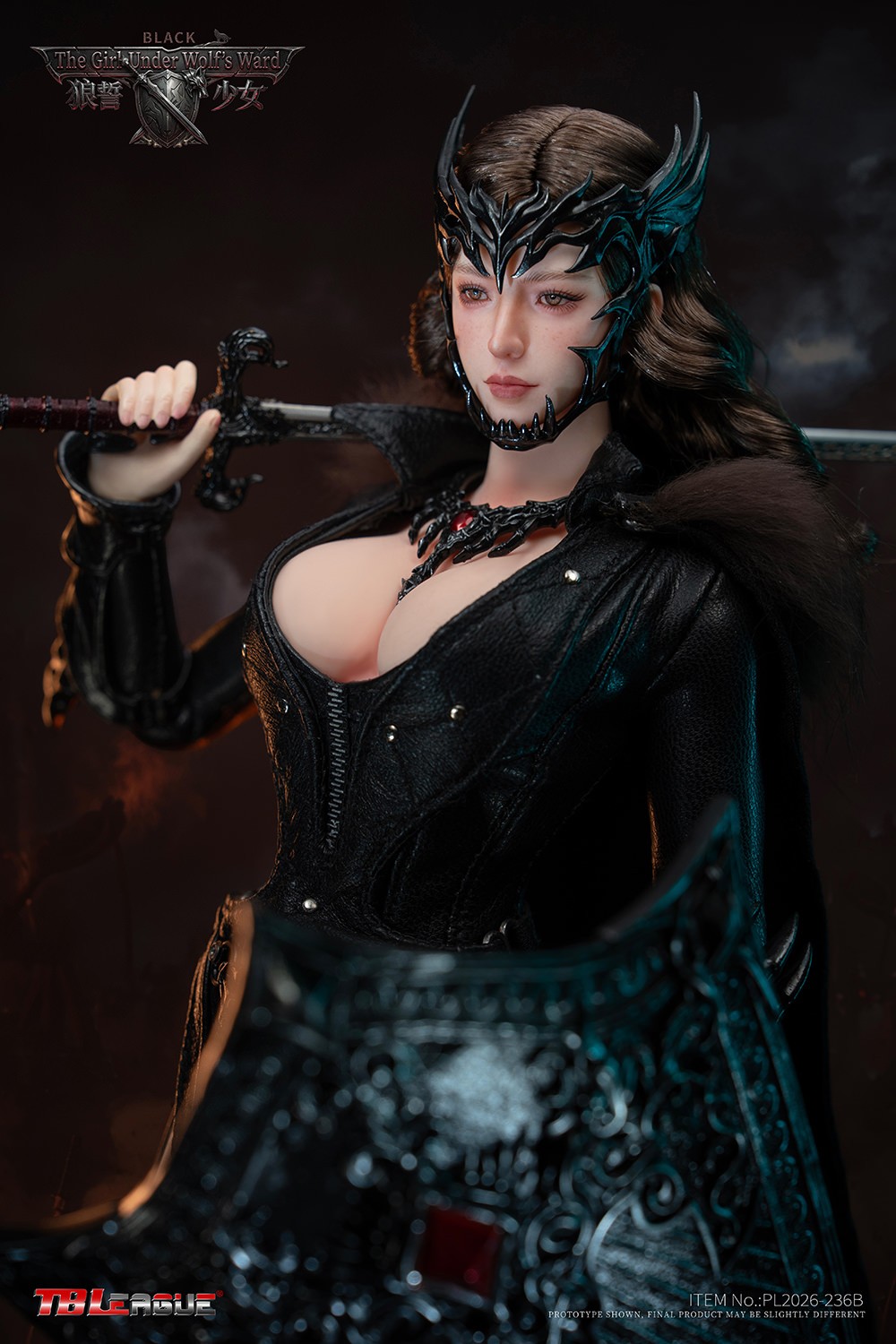 TBLeague The Girl Under Wolf’s Ward (Black) Sixth Scale Figure  (Prototype Shown) View 11