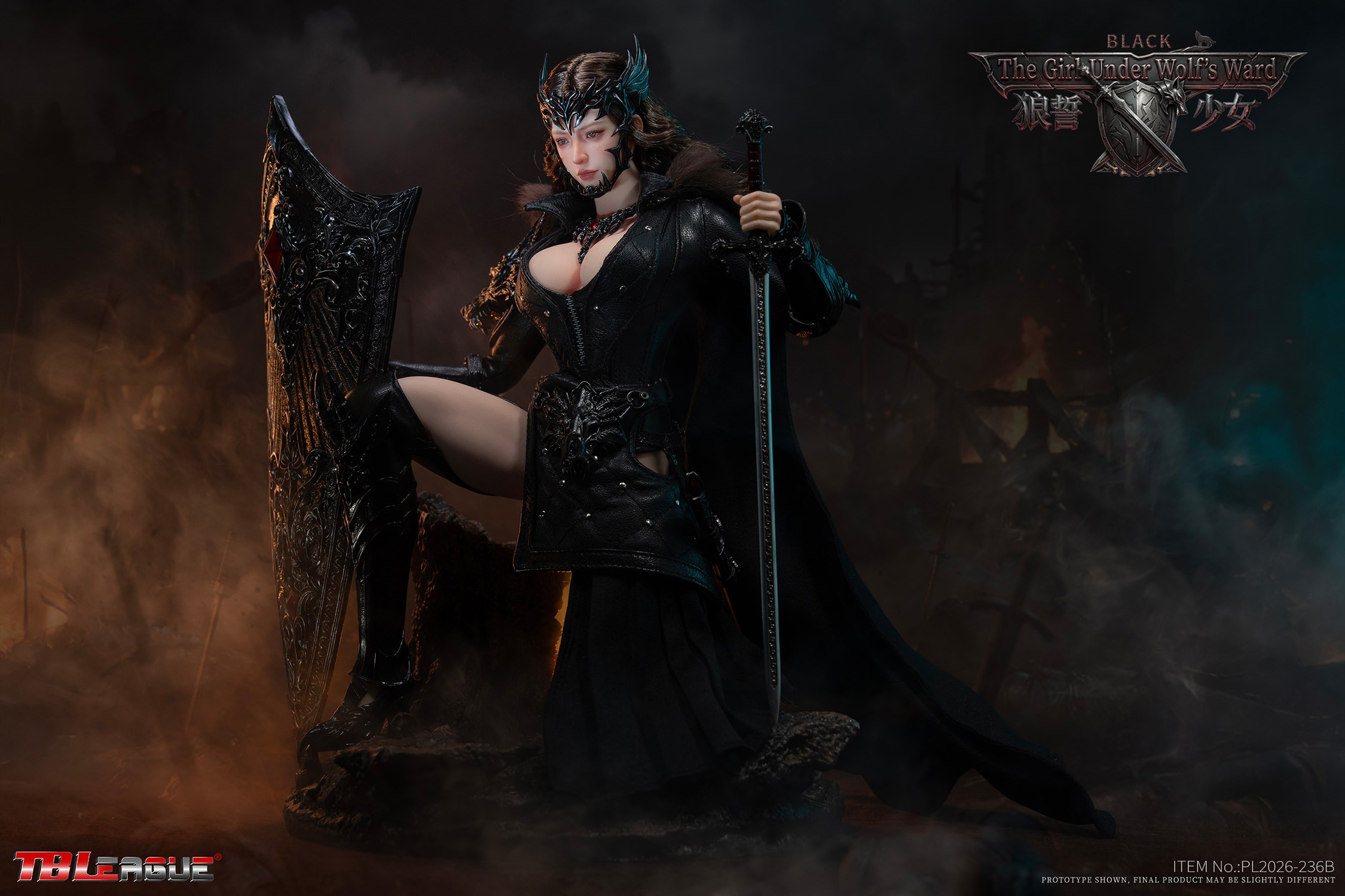 TBLeague The Girl Under Wolf’s Ward (Black) Sixth Scale Figure  (Prototype Shown) View 13