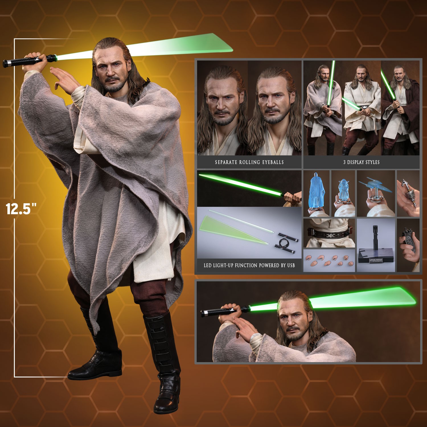Star Wars Qui-Gon Jinn™ Sixth Scale Figure  Collector Edition (Prototype Shown) View 2