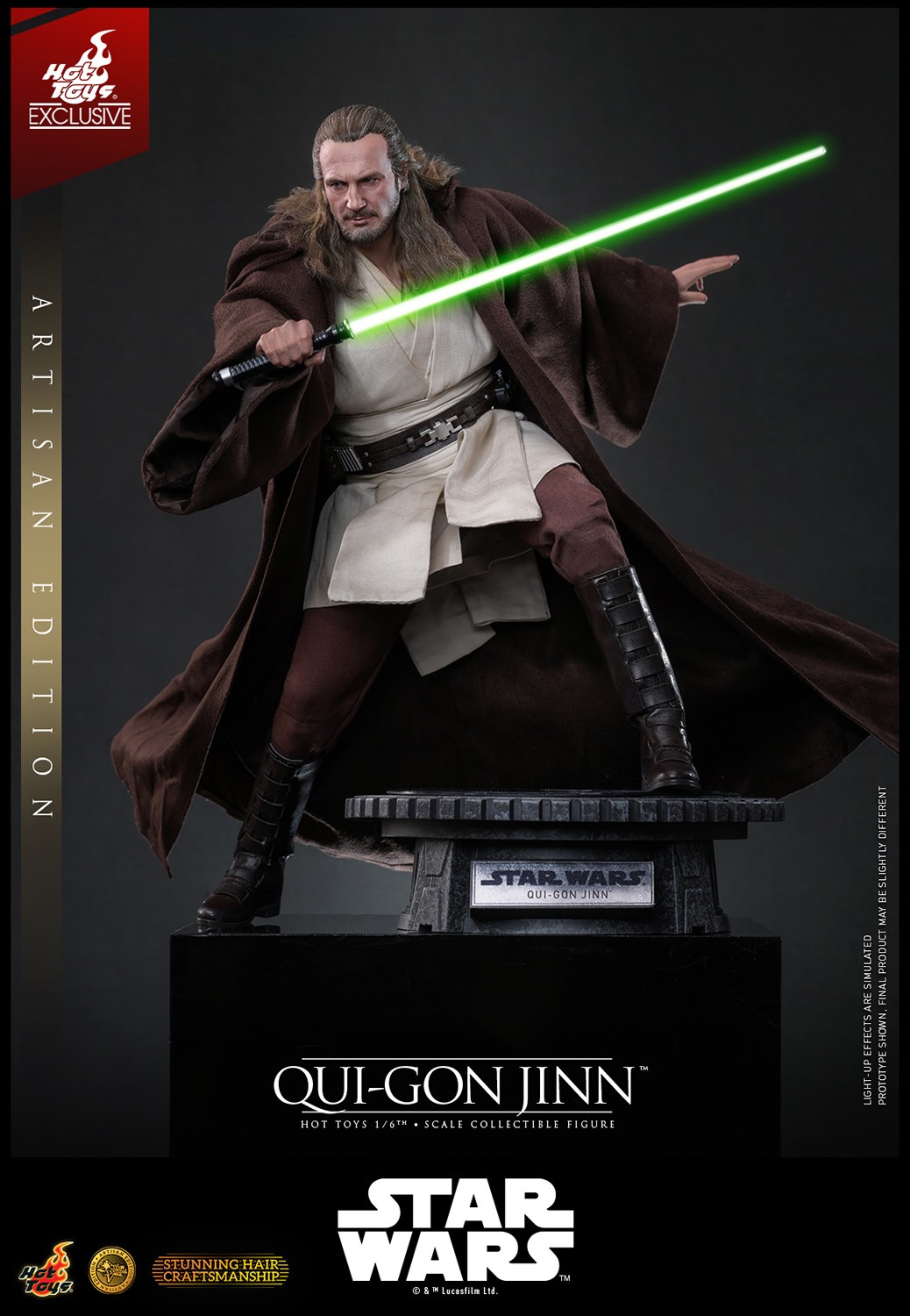 Star Wars Qui-Gon Jinn™ (Artisan Edition) Sixth Scale Figure  (Prototype Shown) View 3