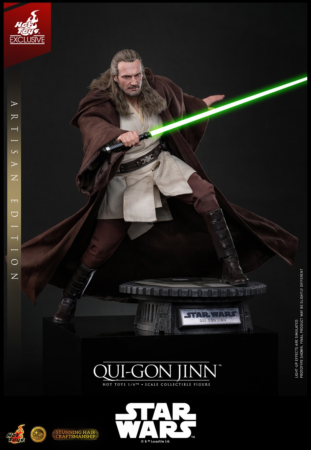 Star Wars Qui-Gon Jinn™ (Artisan Edition) Sixth Scale Figure  (Prototype Shown) View 10