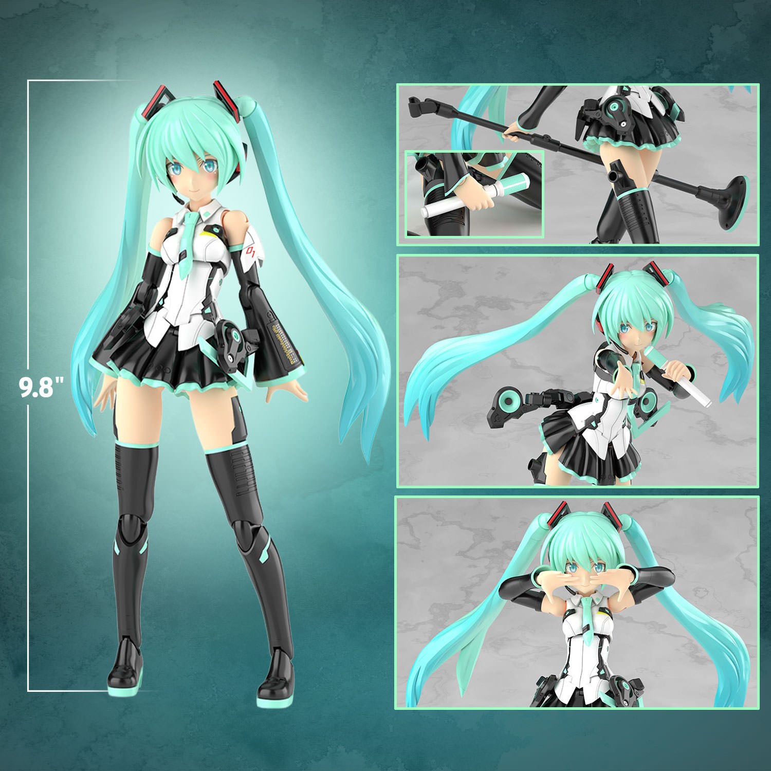 Frame Arms Frame Music Girl Hatsune Miku Model Kit  (Prototype Shown) View 2