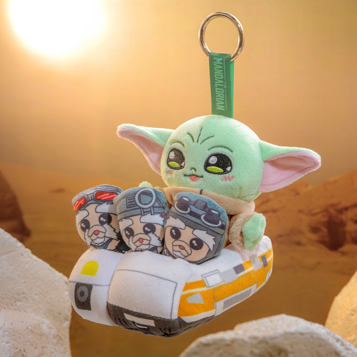 Star Wars Grogu and Anzellans Cosbi Plush Keychain  (Prototype Shown) View 2