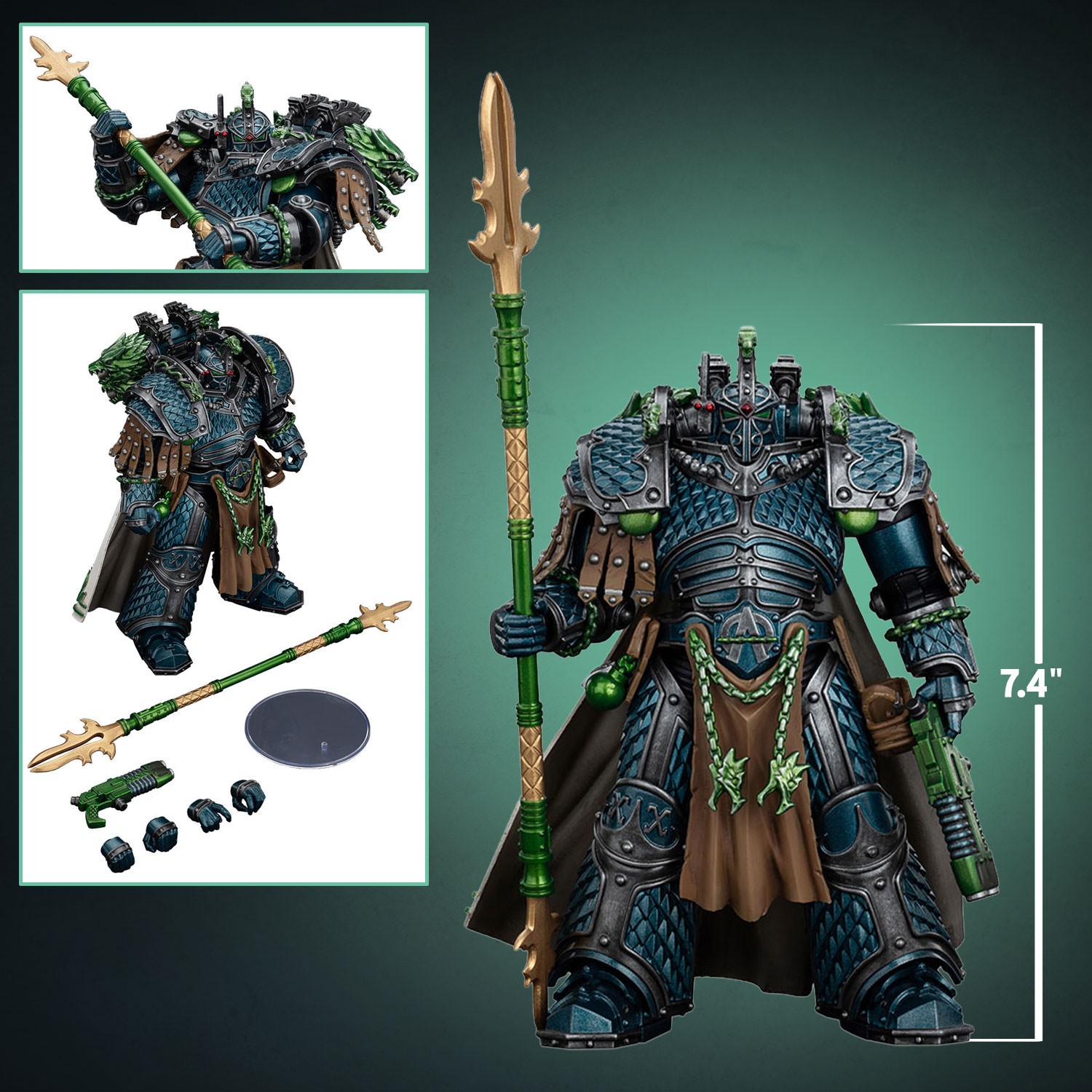 Warhammer 40K Alpharius, Primarch of the XXth Legion Action Figure  (Prototype Shown) View 2