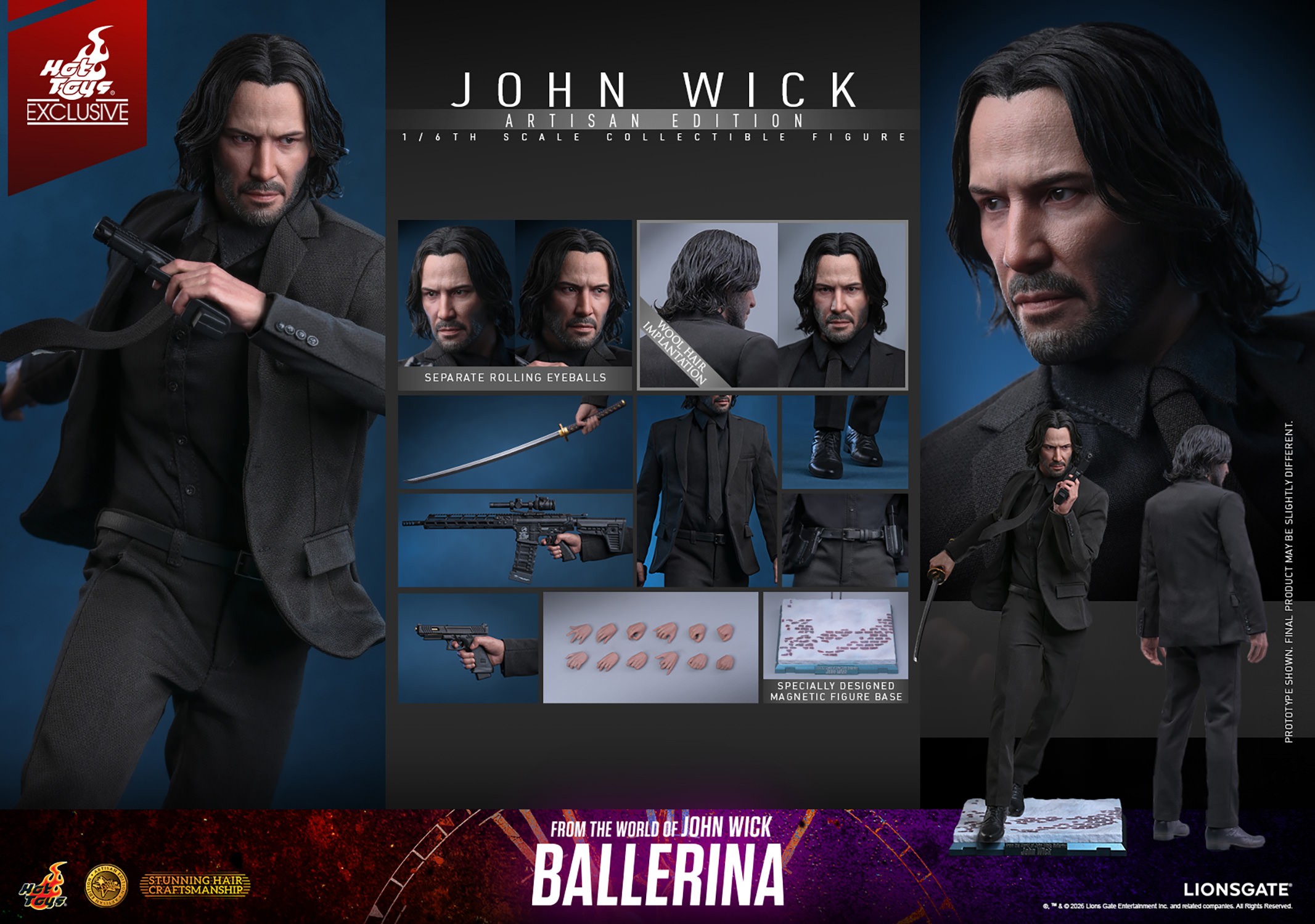 John Wick John Wick (Artisan Edition) Sixth Scale Figure  (Prototype Shown) View 19