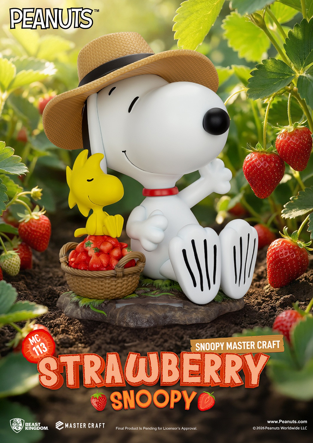 Peanuts Strawberry Snoopy Statues  (Prototype Shown) View 1