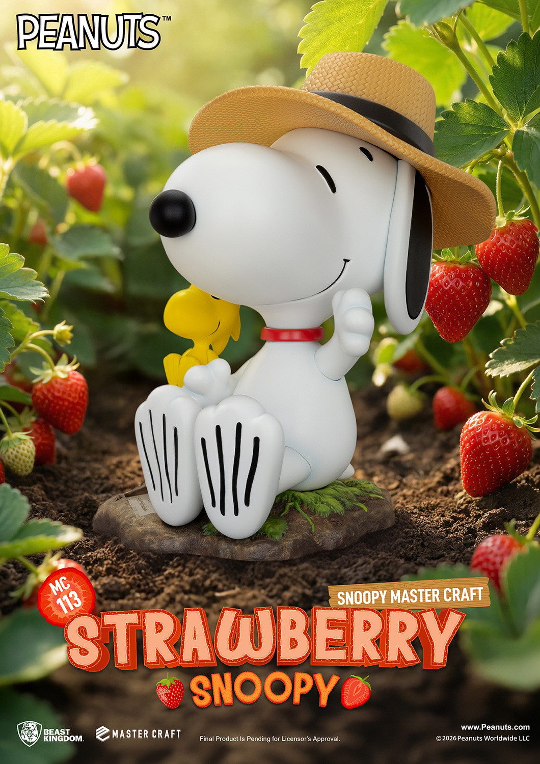 Peanuts Strawberry Snoopy Statues  (Prototype Shown) View 4