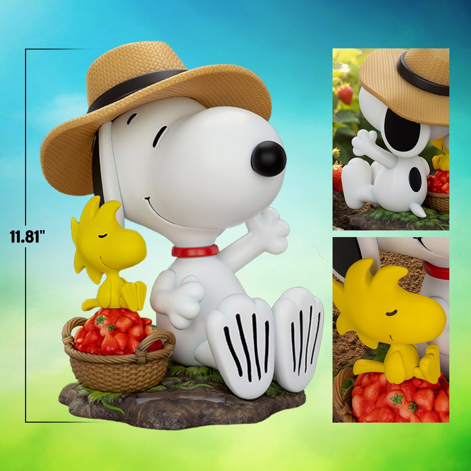 Peanuts Strawberry Snoopy Statues  (Prototype Shown) View 2