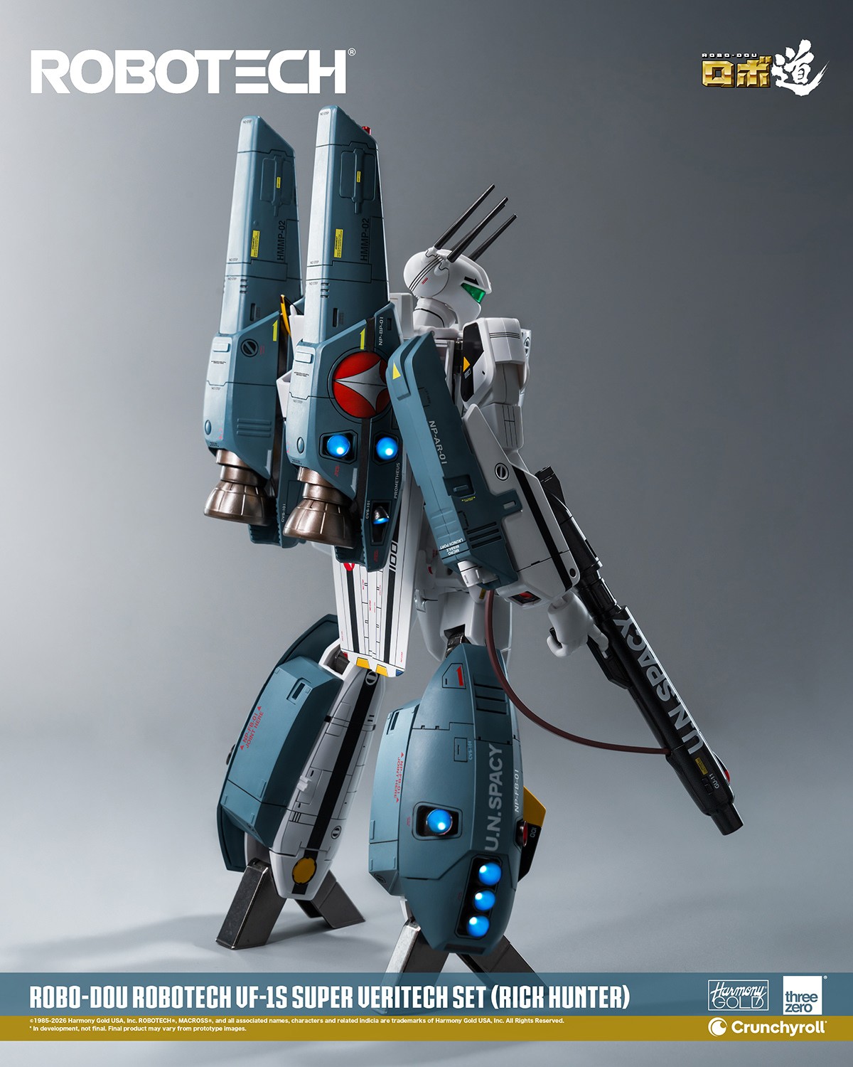 Robotech ROBO-DOU ROBOTECH VF‐1S Super Veritech Set (RICK HUNTER) Action Figure  (Prototype Shown) View 7