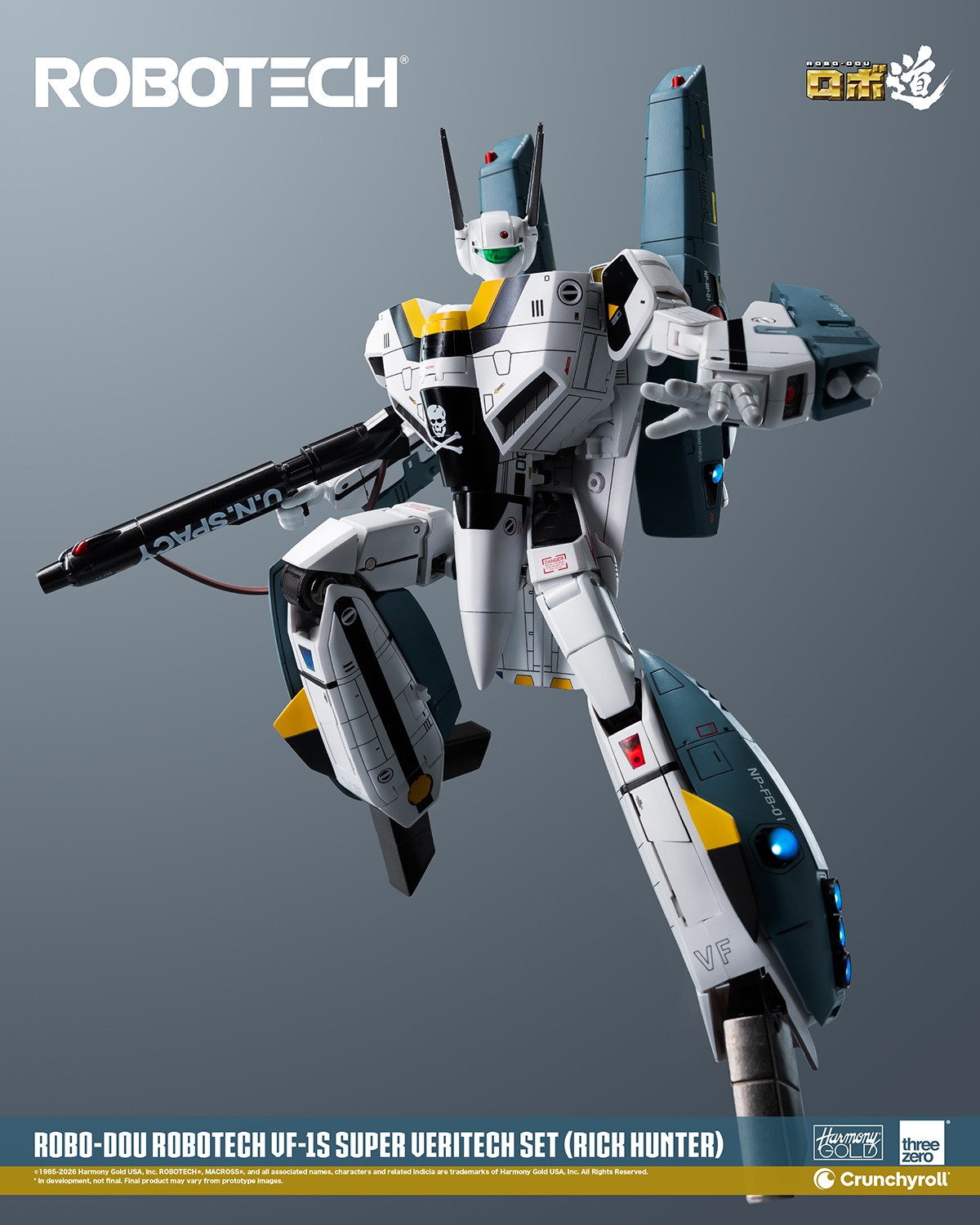 Robotech ROBO-DOU ROBOTECH VF‐1S Super Veritech Set (RICK HUNTER) Action Figure  (Prototype Shown) View 8