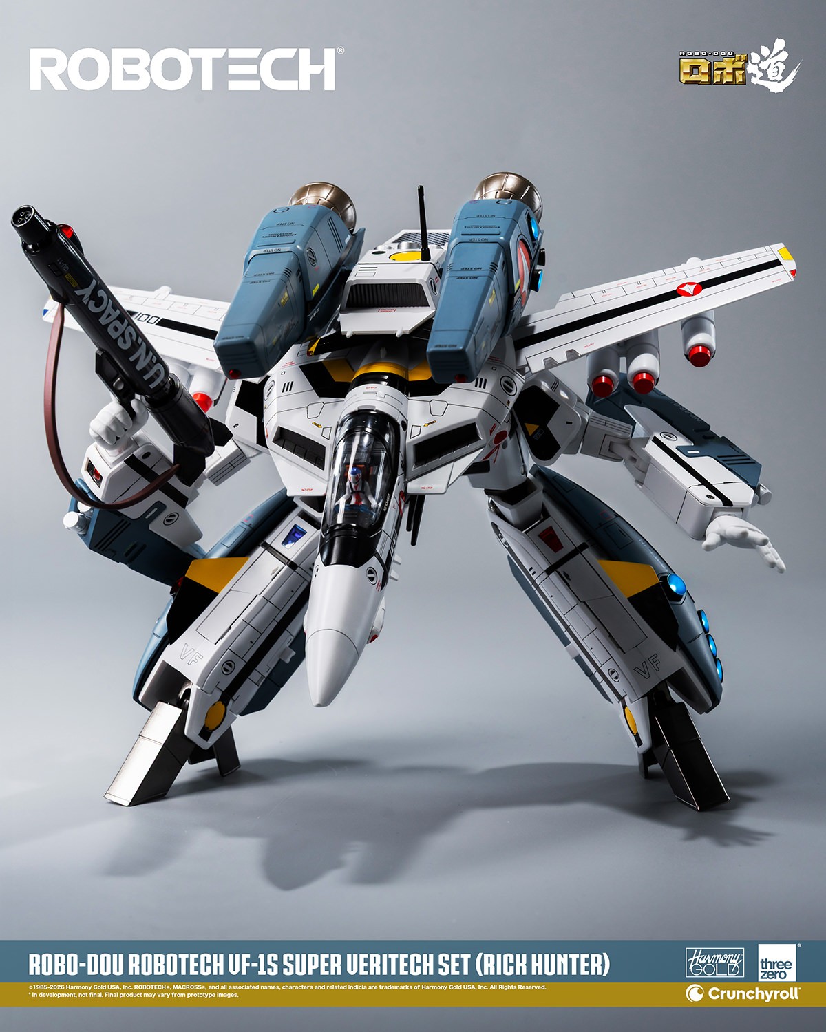 Robotech ROBO-DOU ROBOTECH VF‐1S Super Veritech Set (RICK HUNTER) Action Figure  (Prototype Shown) View 9