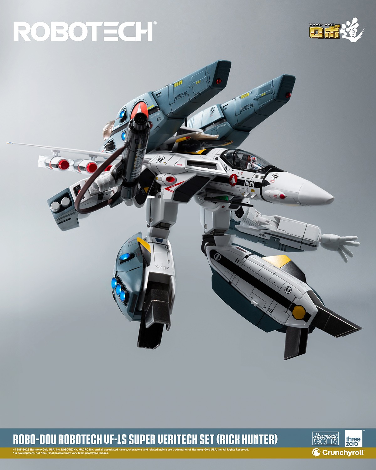 Robotech ROBO-DOU ROBOTECH VF‐1S Super Veritech Set (RICK HUNTER) Action Figure  (Prototype Shown) View 10