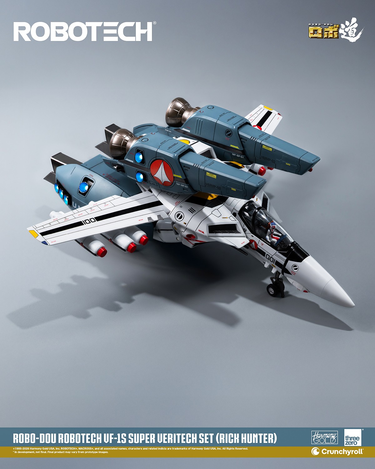 Robotech ROBO-DOU ROBOTECH VF‐1S Super Veritech Set (RICK HUNTER) Action Figure  (Prototype Shown) View 13