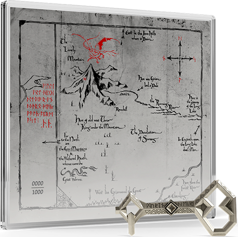 The Lord of the Rings Thorin's Map and Key Silver Collectible  (Prototype Shown) View 7