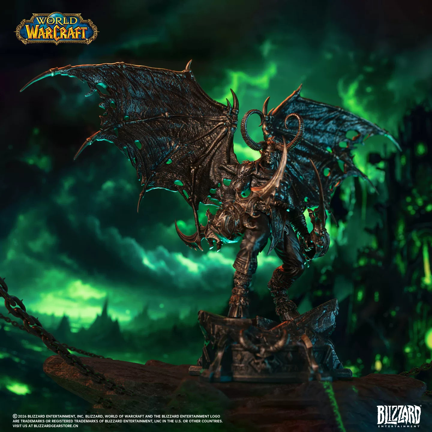 Warcraft Illidan Stormrage (Bronze-Colored) 1:10 Scale Statue  (Prototype Shown) View 1