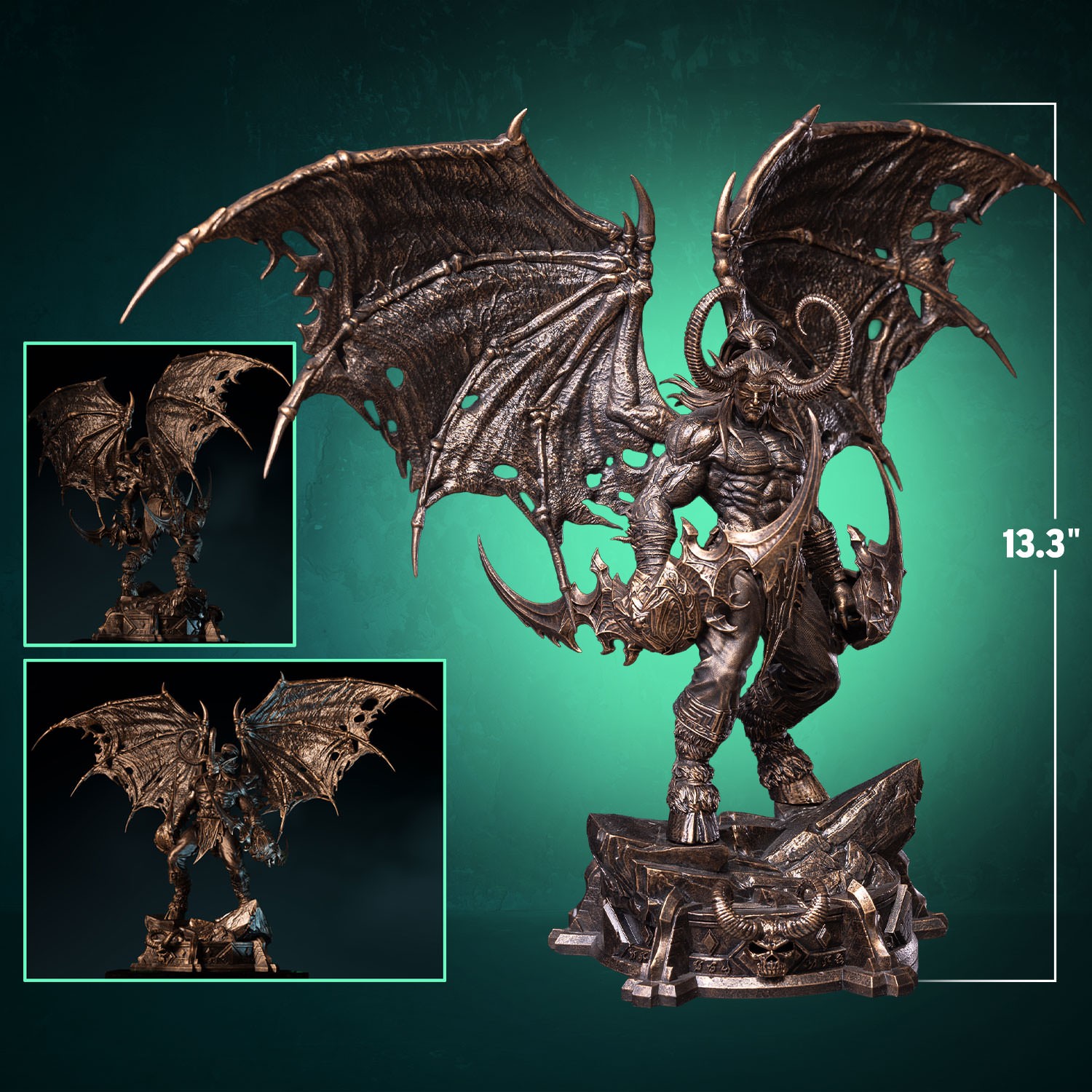 Warcraft Illidan Stormrage (Bronze-Colored) 1:10 Scale Statue  (Prototype Shown) View 2