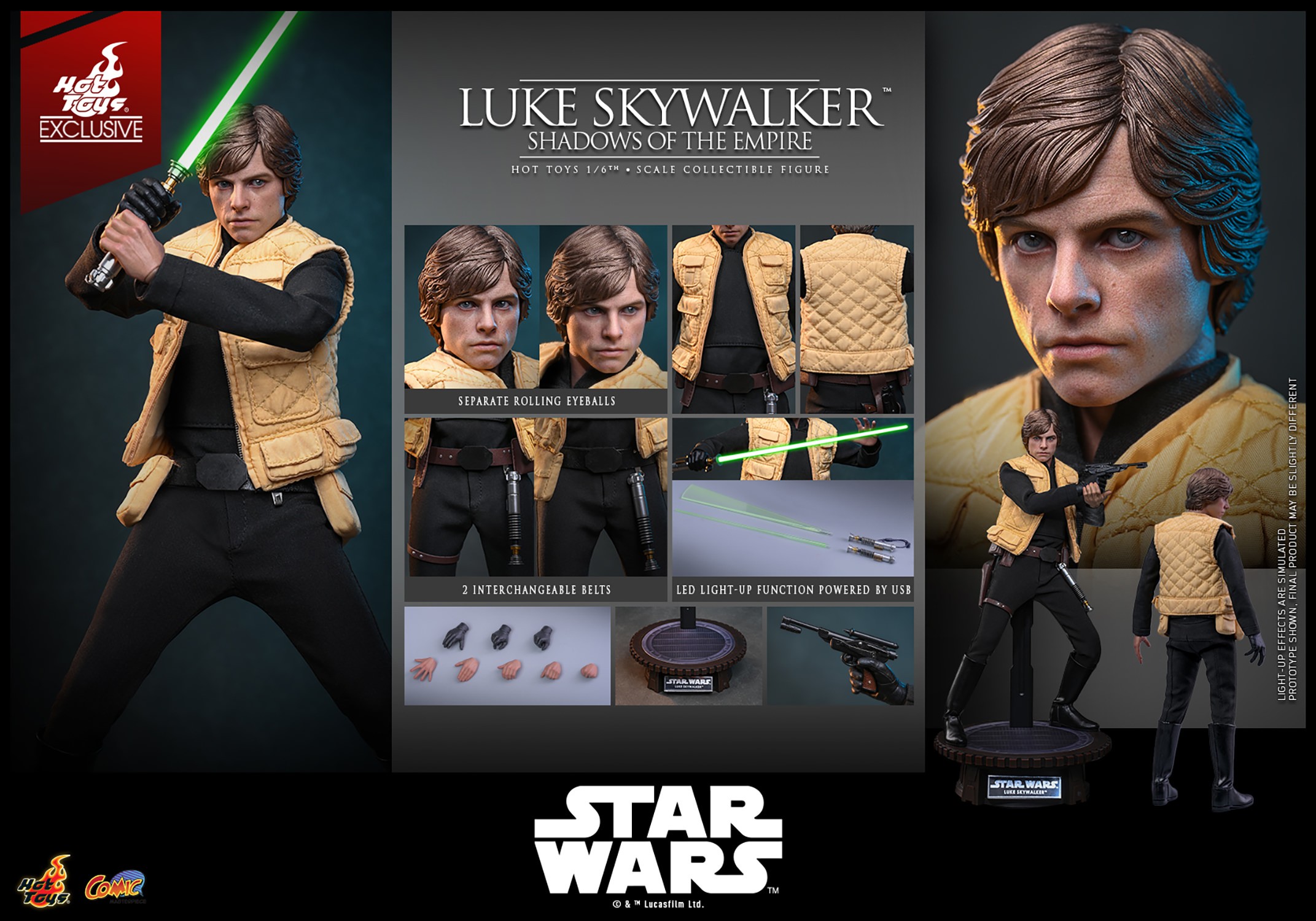 Star Wars Luke Skywalker™ (Shadows Of The Empire) Sixth Scale Figure  (Prototype Shown) View 21