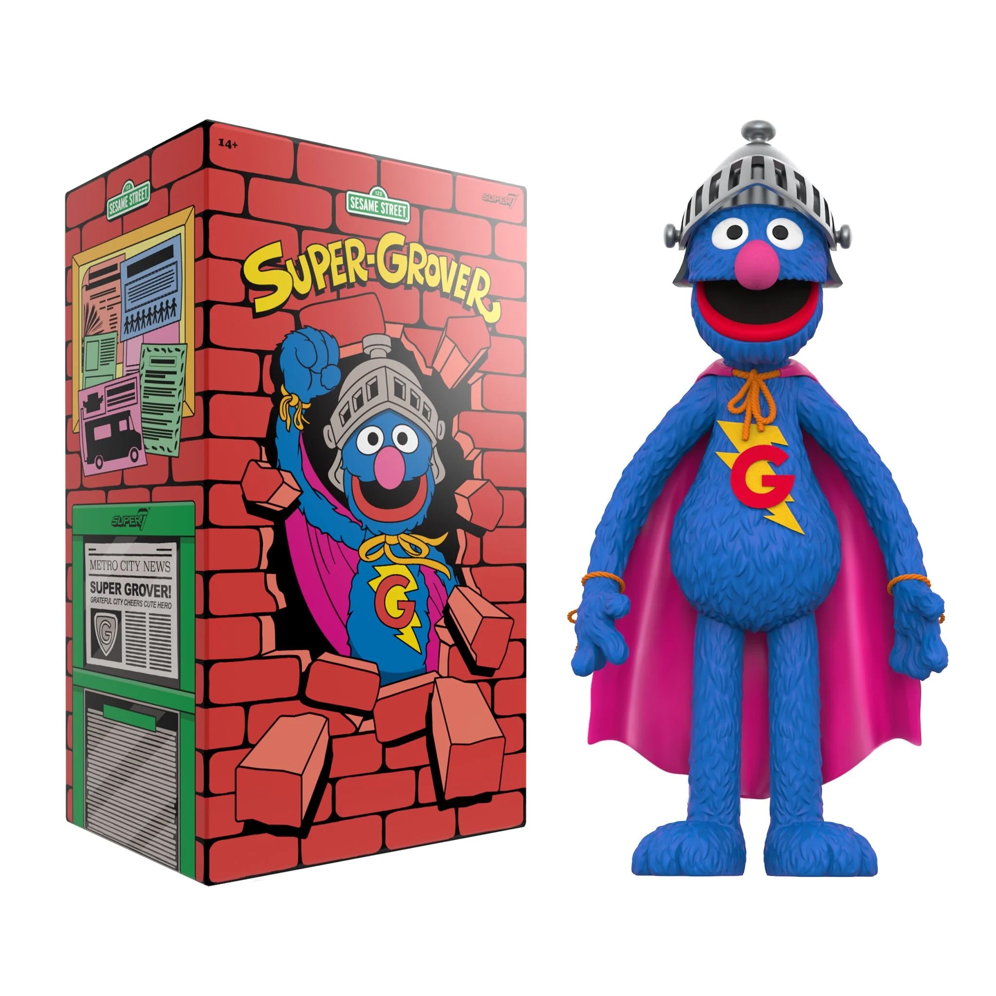 Sesame Street Super Grover Vinyl Collectible  (Prototype Shown) View 5