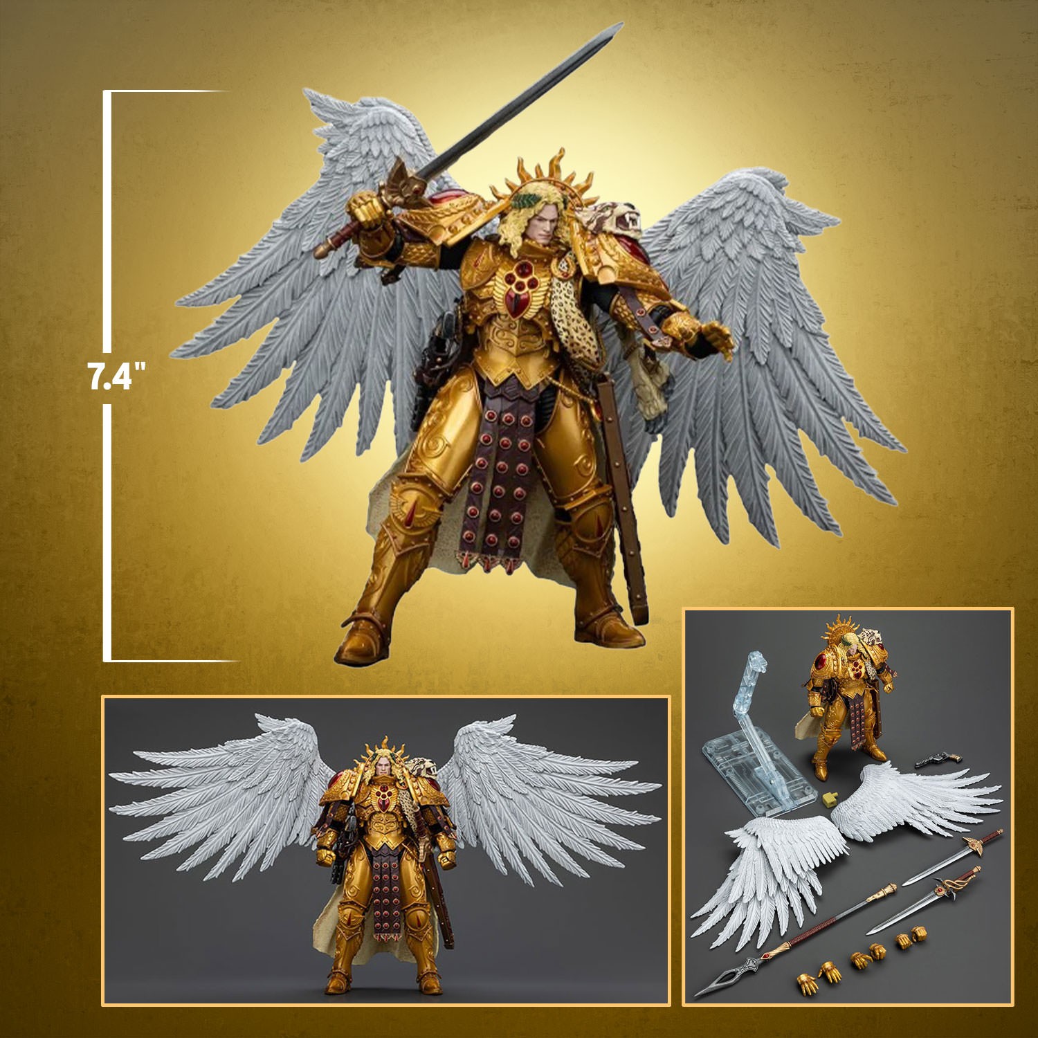 Warhammer 40K Sanguinius, Primarch of the IXth Legion Action Figure  (Prototype Shown) View 2