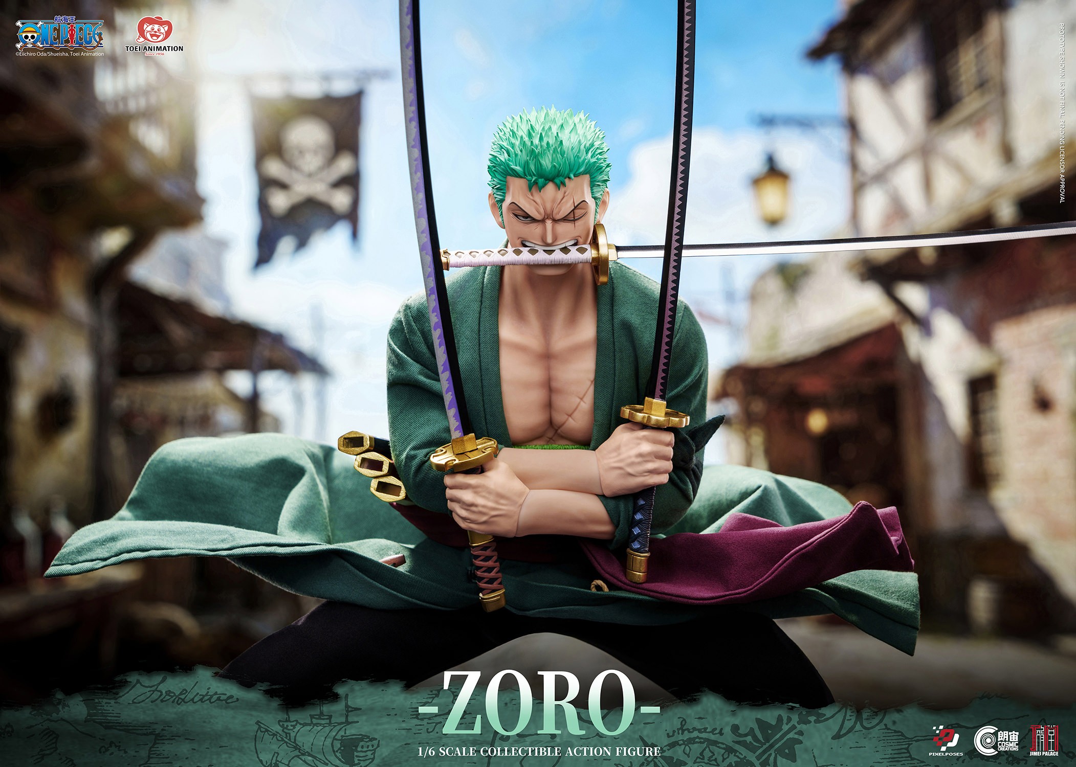 One Piece Roronoa Zoro (Deluxe Version) Sixth Scale Figure  (Prototype Shown) View 7