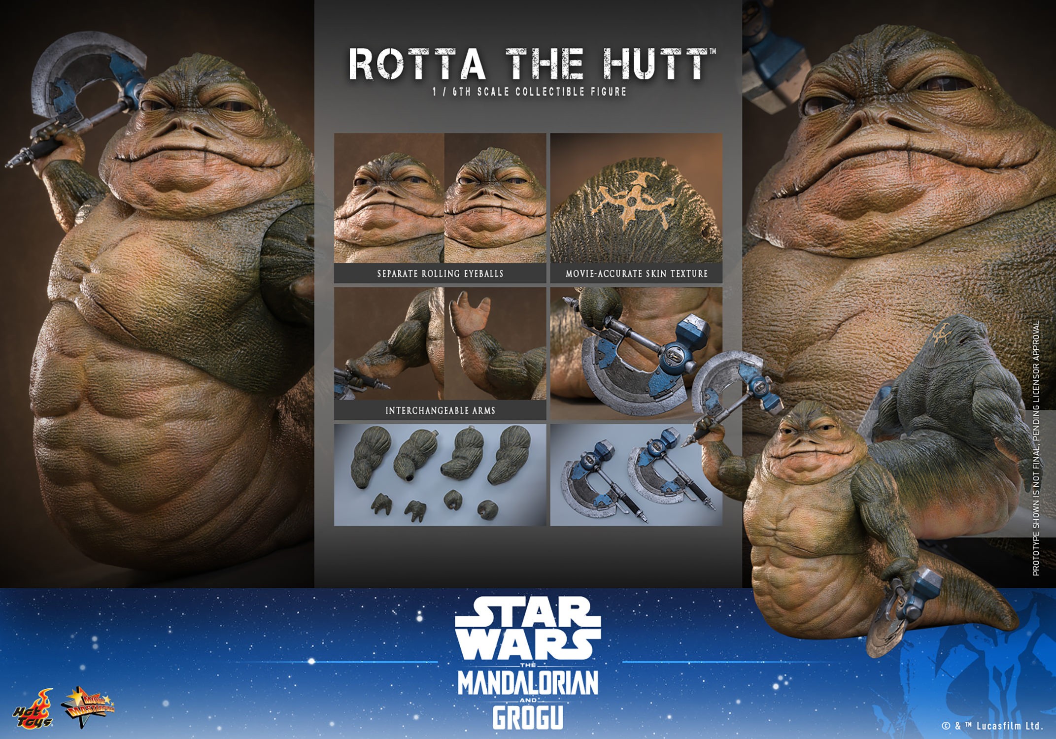 Star Wars Rotta The Hutt™ Sixth Scale Figure  (Prototype Shown) View 19