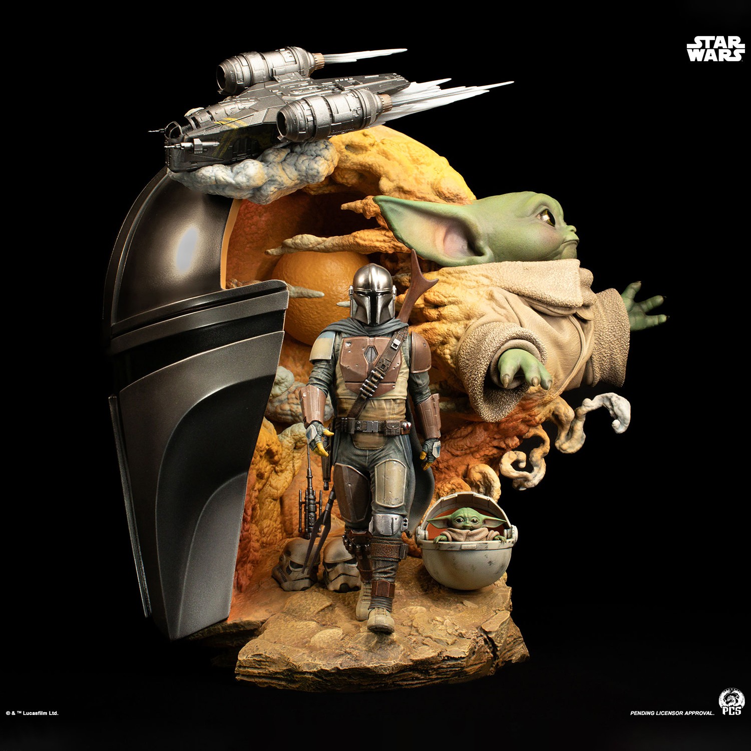 Star Wars The Mandalorian Fine Art Bust  (Prototype Shown) View 1