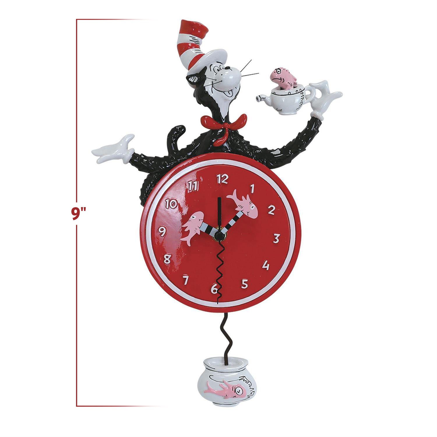 Dr. Seuss Cat in the Hat Wall Clock Figurine  (Prototype Shown) View 2