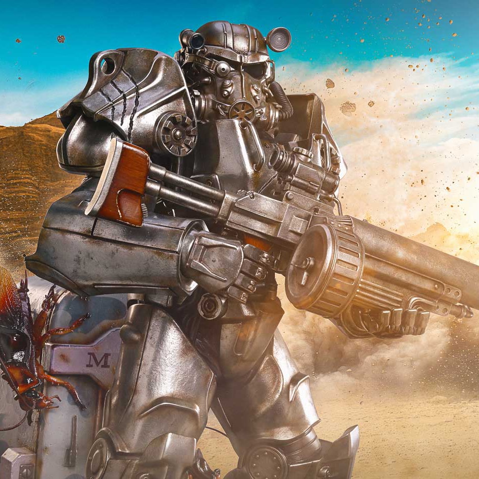 Fallout Maximus Power Armor (Deluxe Version) Quarter Scale Statue  (Prototype Shown) View 3