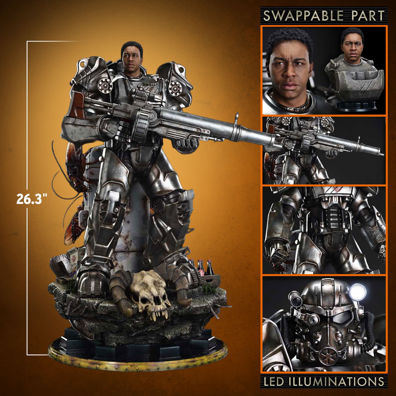 Fallout Maximus Power Armor (Deluxe Version) Quarter Scale Statue  (Prototype Shown) View 2