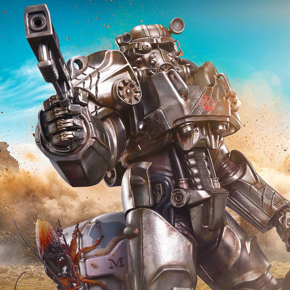 Fallout Maximus Power Armor (Deluxe Bonus Version) Quarter Scale Statue  (Prototype Shown) View 1