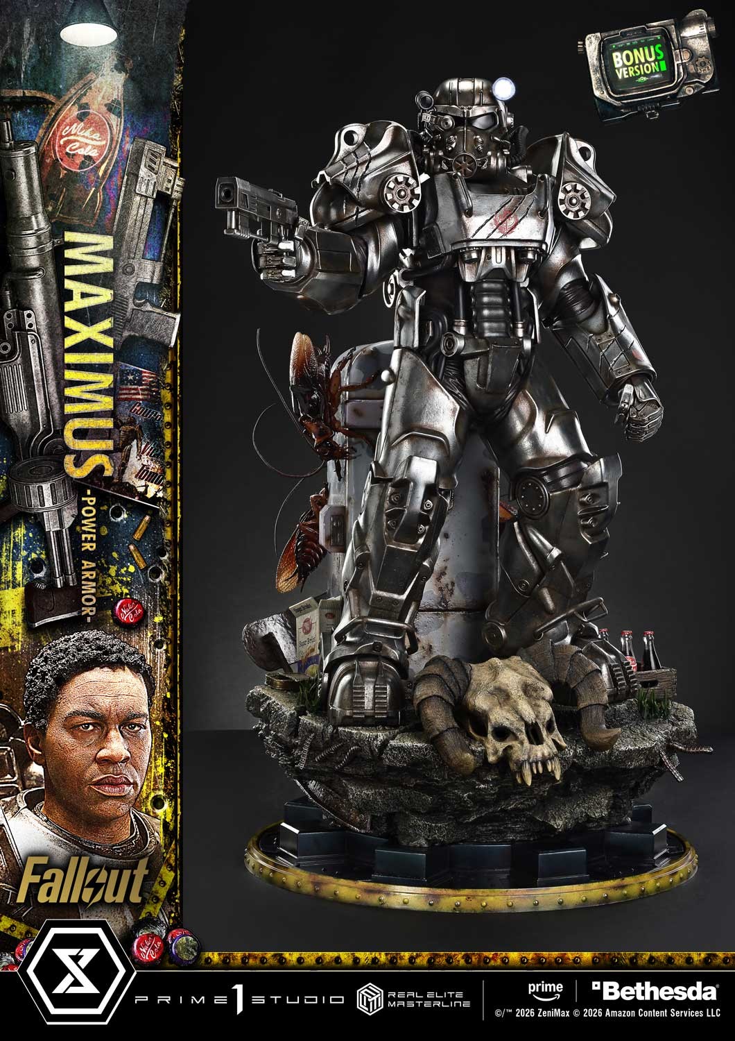 Fallout Maximus Power Armor (Deluxe Bonus Version) Quarter Scale Statue  (Prototype Shown) View 12