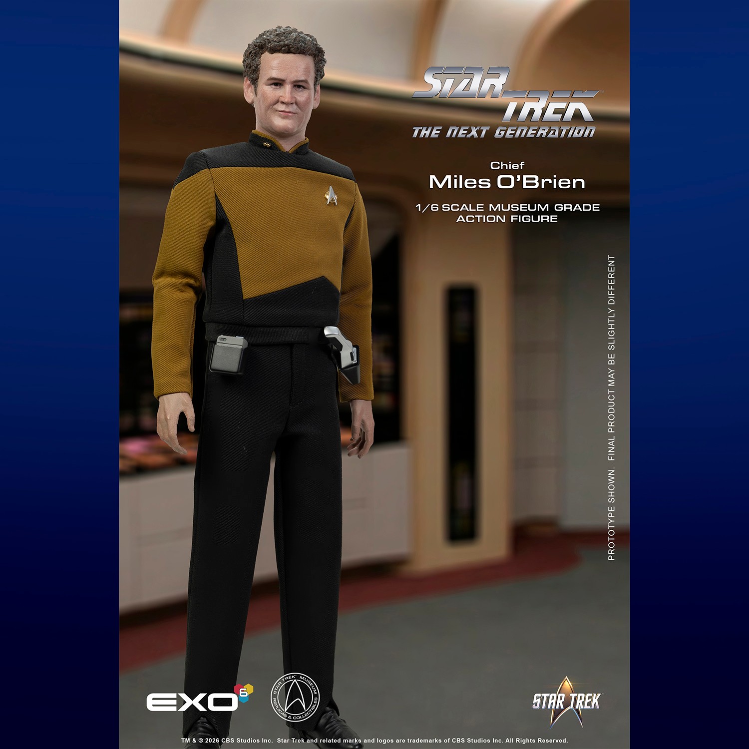 Star Trek Transporter Chief Miles O'Brien (Essential Version) Sixth Scale Figure  (Prototype Shown) View 1