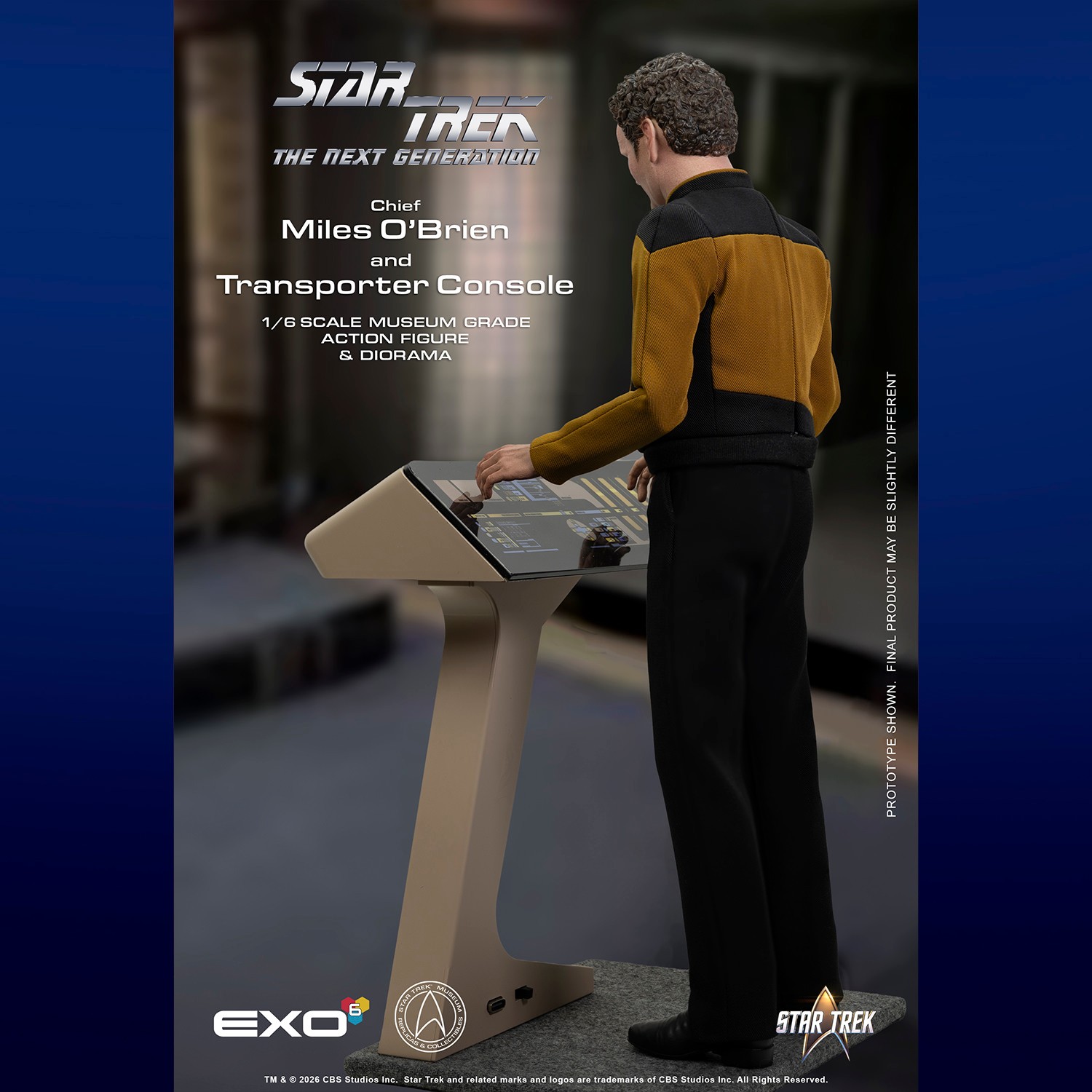 Star Trek Transporter Chief Miles O'Brien with Transporter Console Sixth Scale Figure Set  (Prototype Shown) View 4