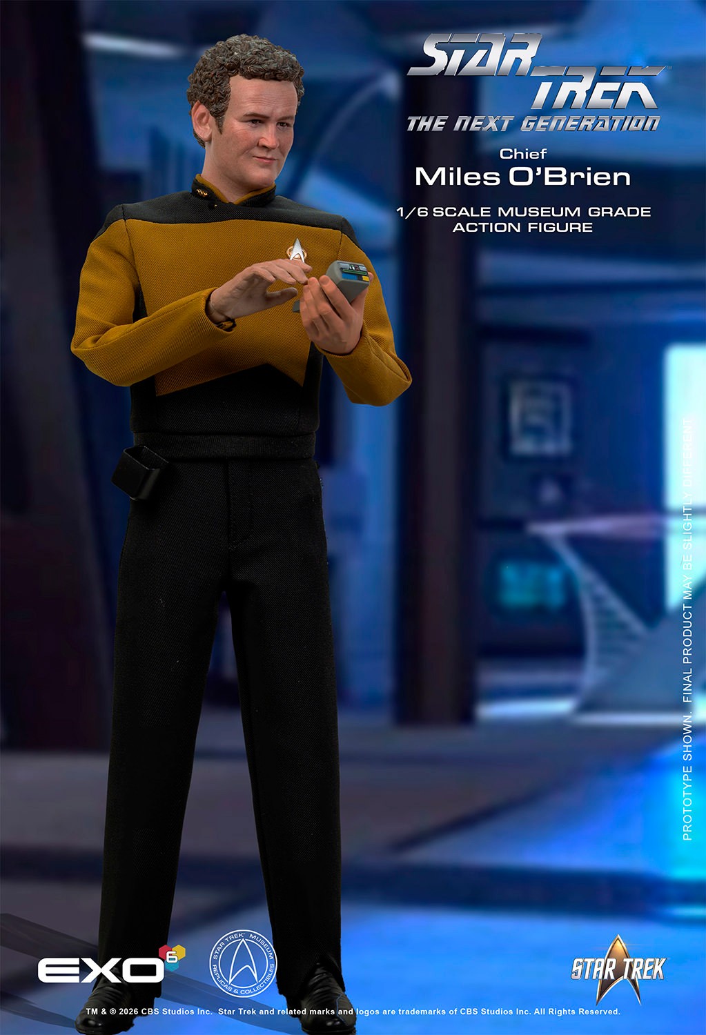 Star Trek Transporter Chief Miles O'Brien with Transporter Console Sixth Scale Figure Set  (Prototype Shown) View 8