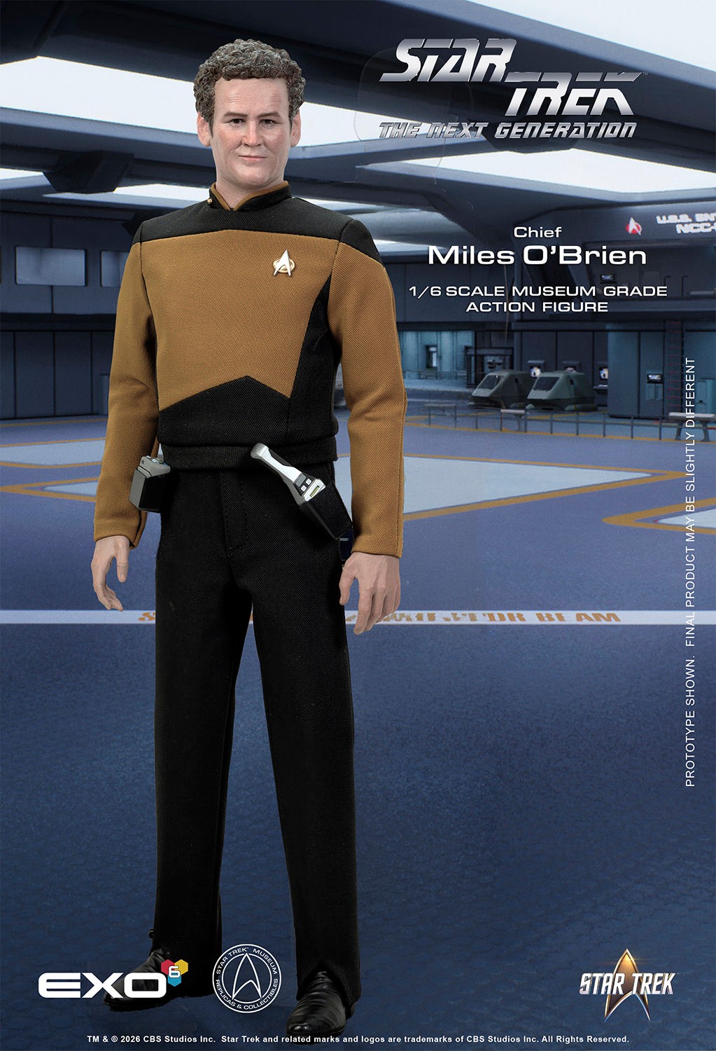 Star Trek Transporter Chief Miles O'Brien with Transporter Console Sixth Scale Figure Set  (Prototype Shown) View 10