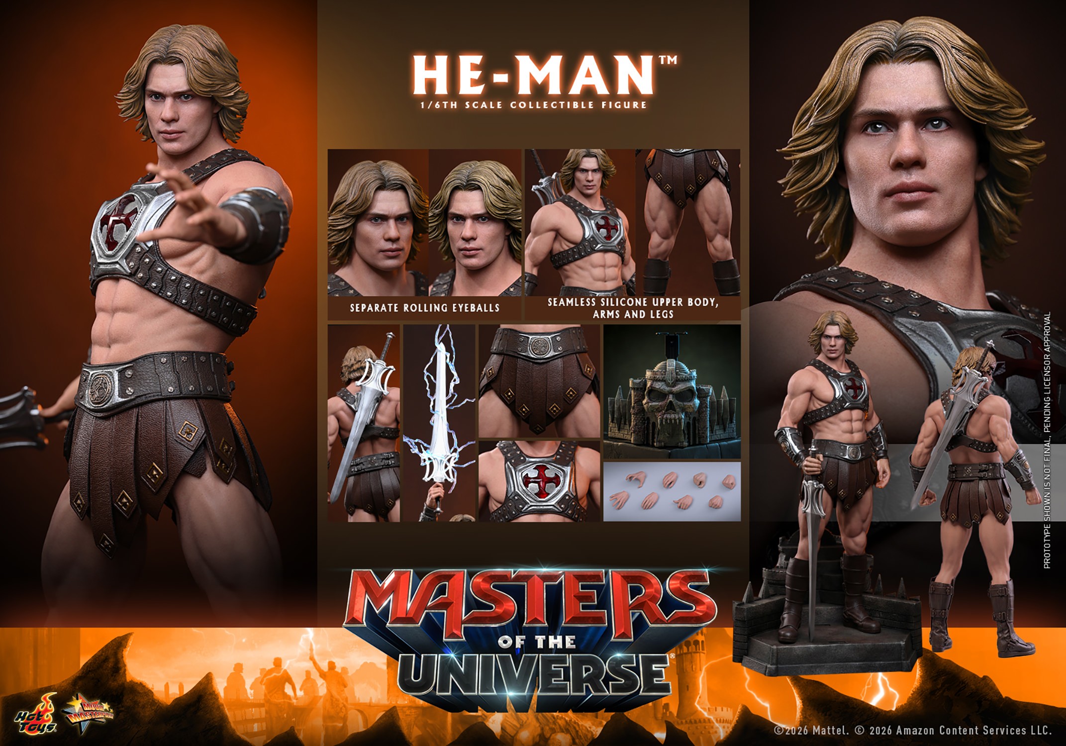 Masters of the Universe He-Man Sixth Scale Figure  (Prototype Shown) View 24