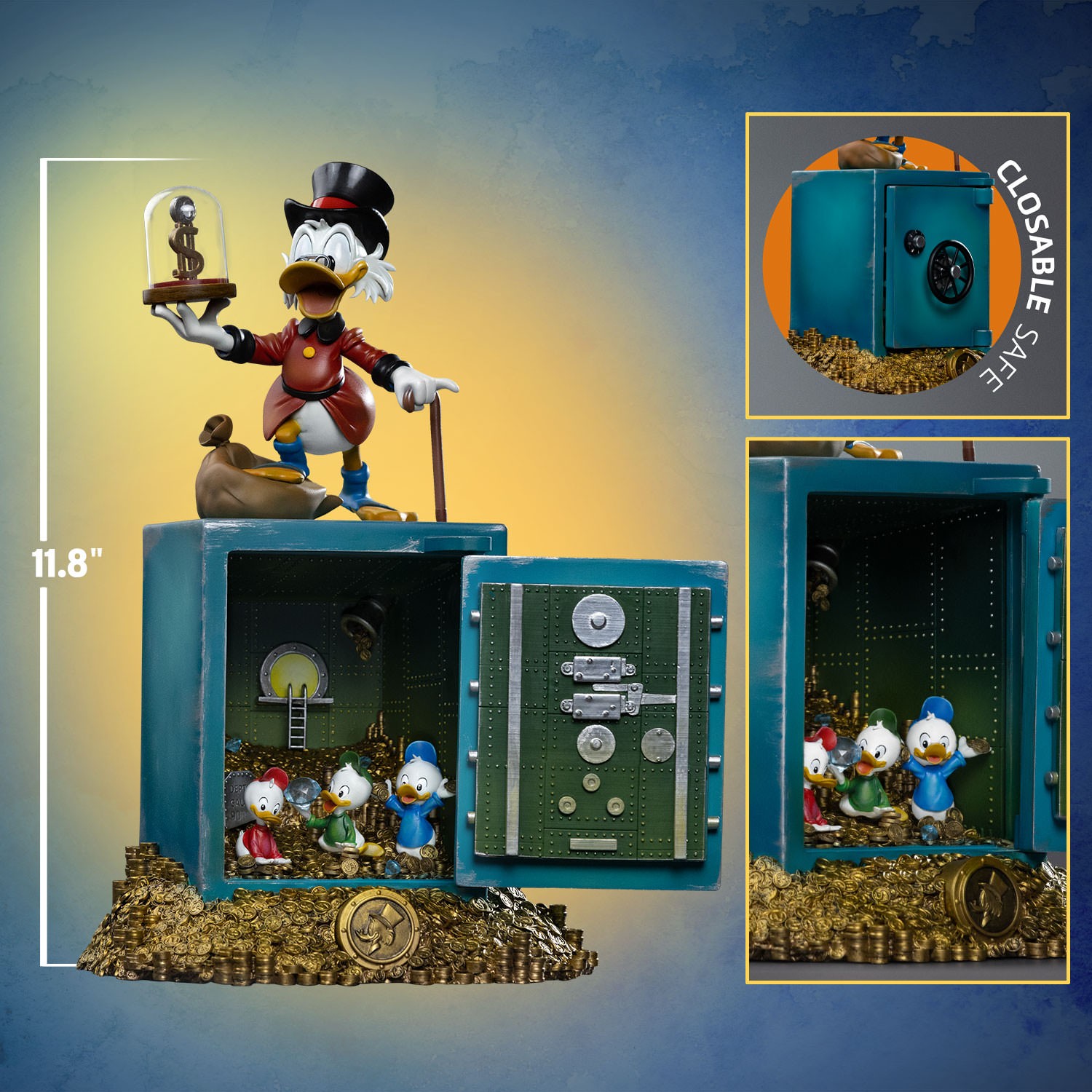 Disney Uncle Scrooge McDuck and Nephews 1:10 Scale Statue  (Prototype Shown) View 2