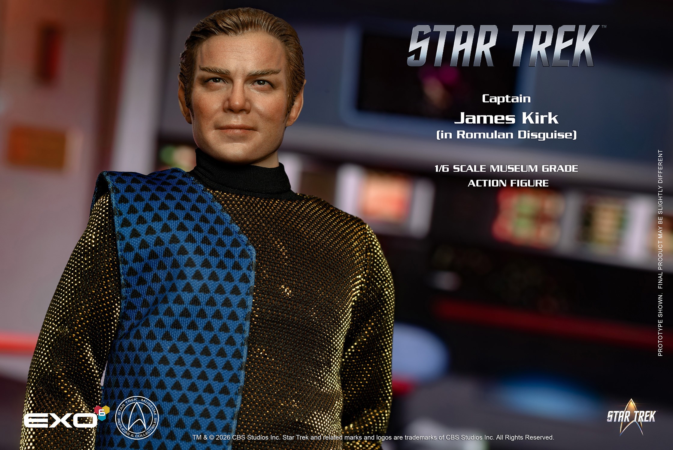 Star Trek Captain James T. Kirk (Romulan Disguise) Sixth Scale Figure  (Prototype Shown) View 5