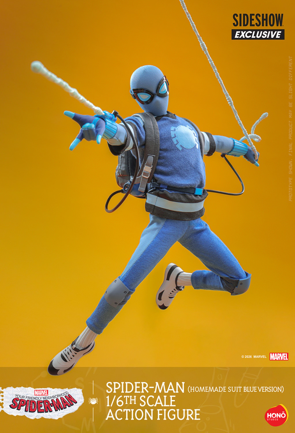 Marvel Spider-Man (Homemade Suit Blue Version) Action Figure  (Prototype Shown) View 3