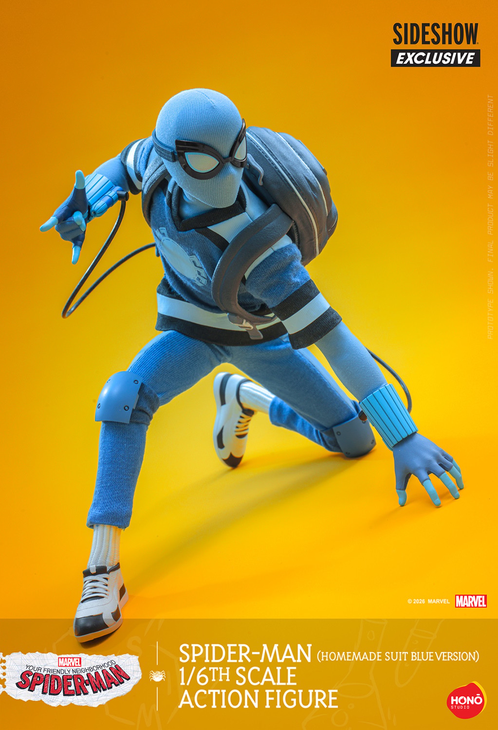 Marvel Spider-Man (Homemade Suit Blue Version) Action Figure  (Prototype Shown) View 4