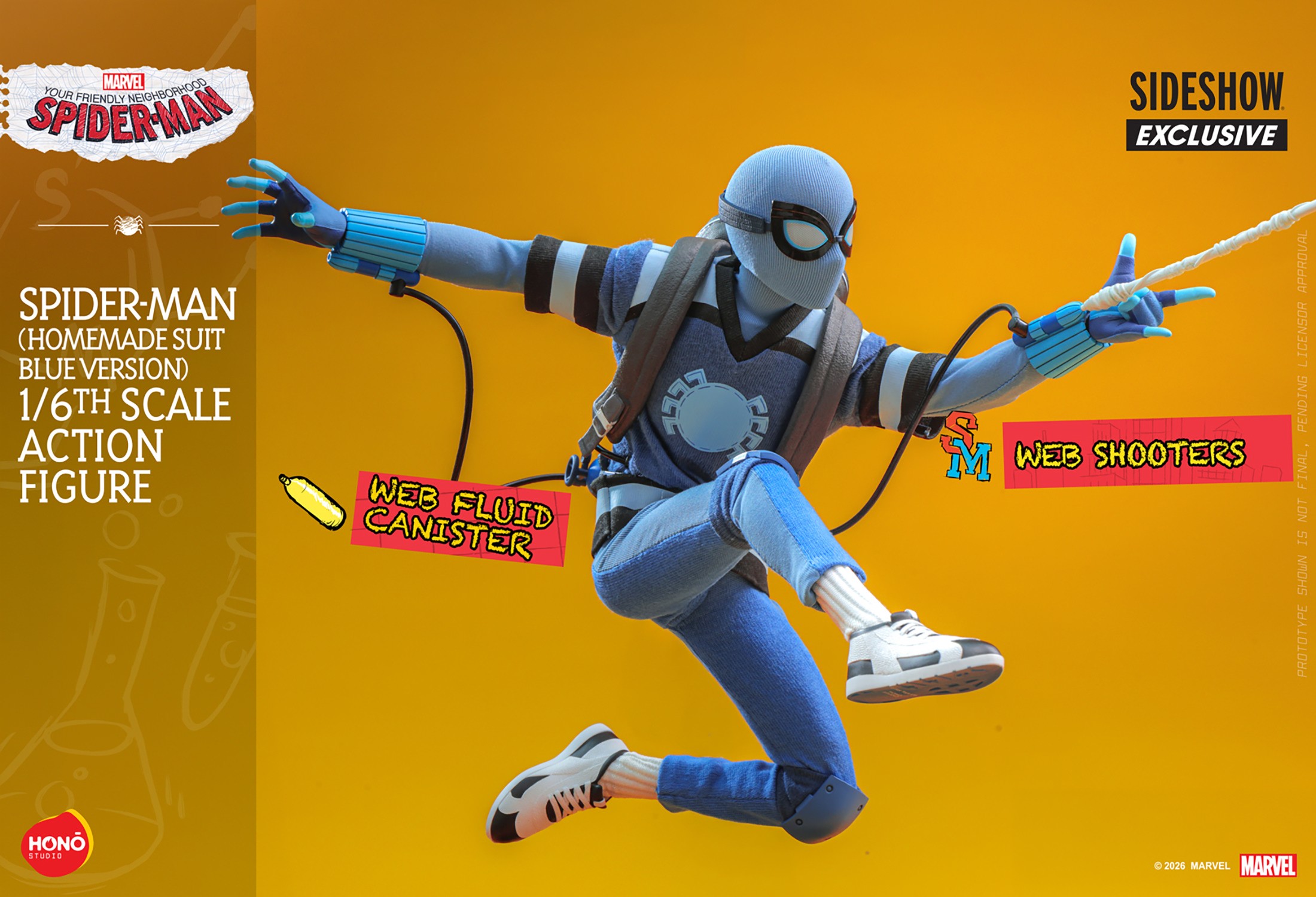 Marvel Spider-Man (Homemade Suit Blue Version) Action Figure  (Prototype Shown) View 14