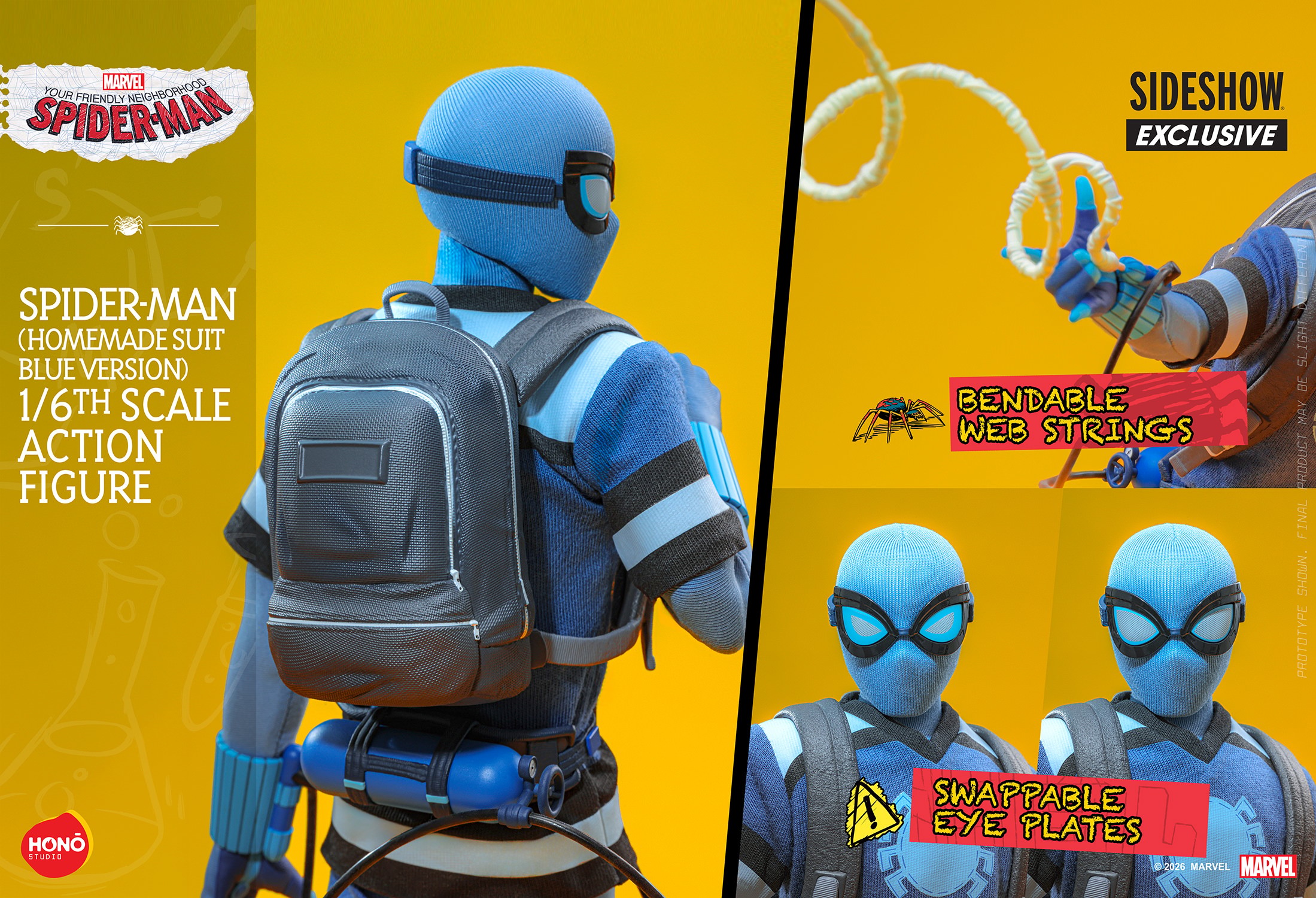 Marvel Spider-Man (Homemade Suit Blue Version) Action Figure  (Prototype Shown) View 15