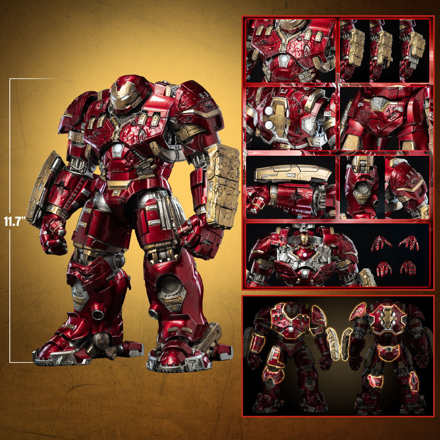 Marvel DLX Iron Man Mark 44 "Hulkbuster" (Battle Damaged) Action Figure  (Prototype Shown) View 2
