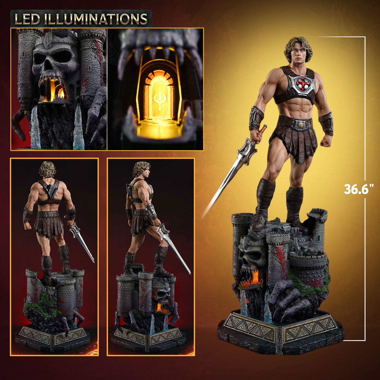 Masters of the Universe He-Man 1:3 Scale Statue  (Prototype Shown) View 2