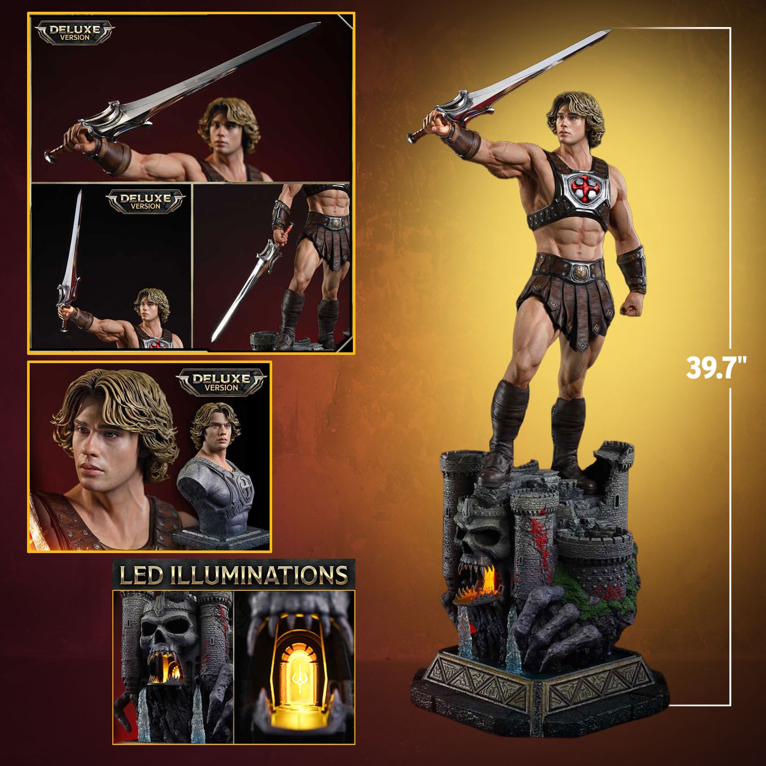 Masters of the Universe He-Man (Deluxe Version) 1:3 Scale Statue  (Prototype Shown) View 2