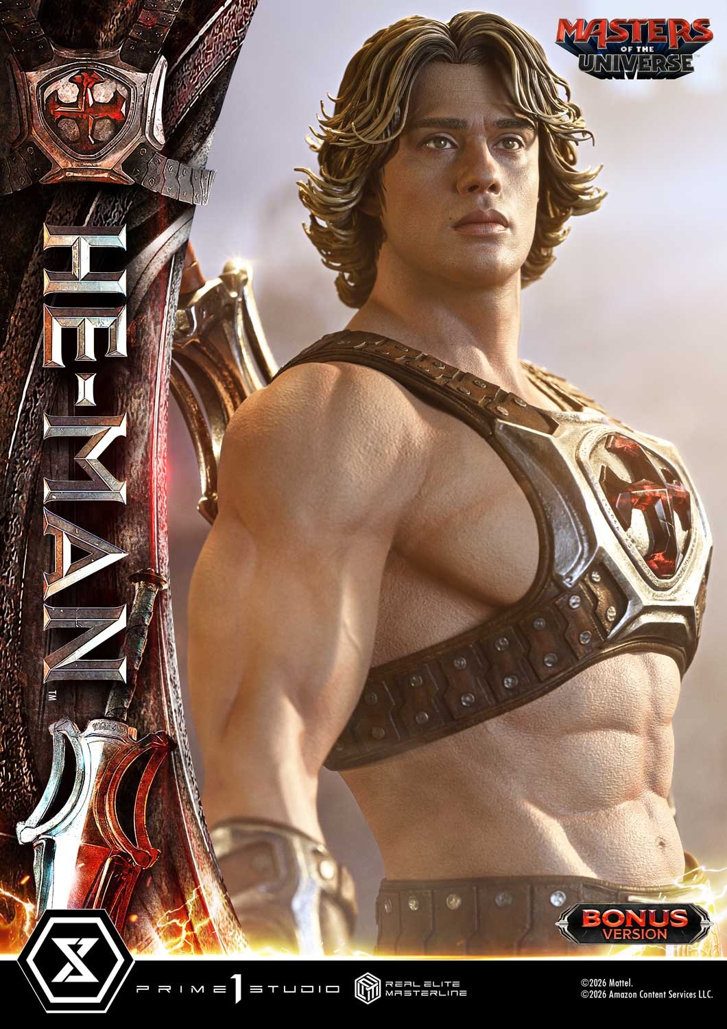 Masters of the Universe He-Man (Deluxe Bonus Version) 1:3 Scale Statue  (Prototype Shown) View 7