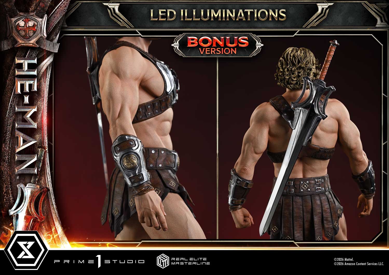 Masters of the Universe He-Man (Deluxe Bonus Version) 1:3 Scale Statue  (Prototype Shown) View 8