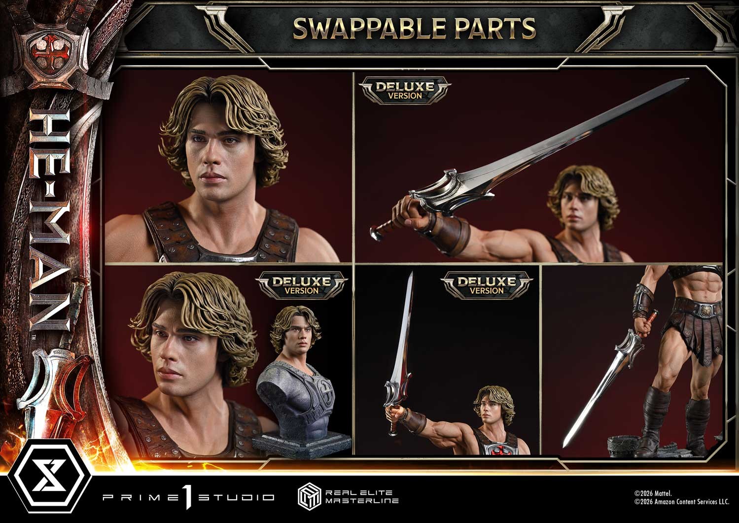 Masters of the Universe He-Man (Deluxe Bonus Version) 1:3 Scale Statue  (Prototype Shown) View 9